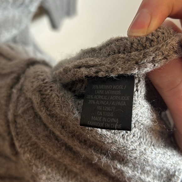 360 Sweater‎ Knit Open Front Cardigan Long Grey Wool Blend - Picture 10 of 10